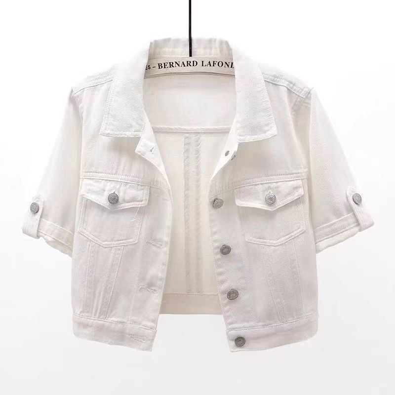 🧥 Veste Jean Ample Femme – Manches Courtes & Look Décontracté | XL-Charmes