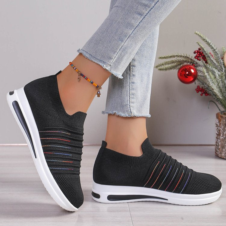 👟 Chaussures Décontractés Flyknit Femme – Grande Taille Respirante | XL-Charmes