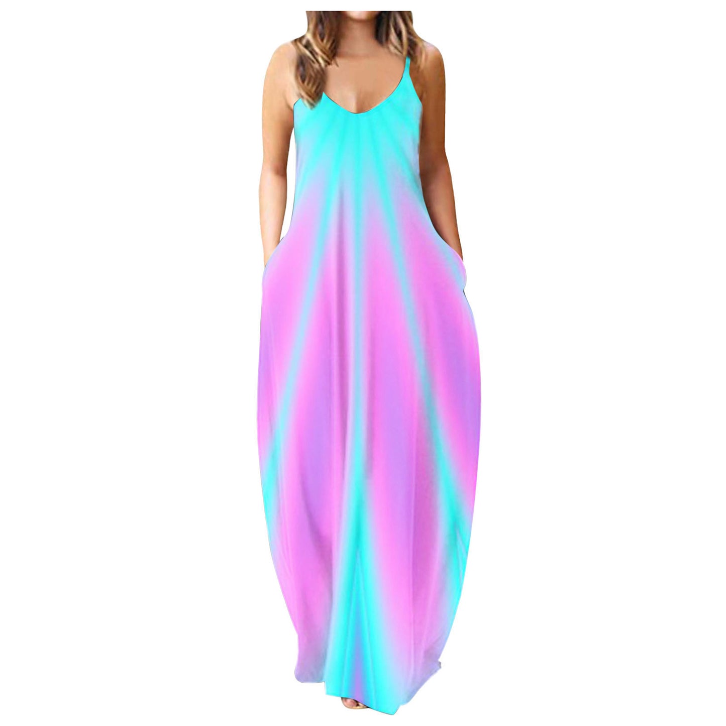 👗 Robe Longue Imprimée Femme – Décontractée & Grande Taille Été 2024