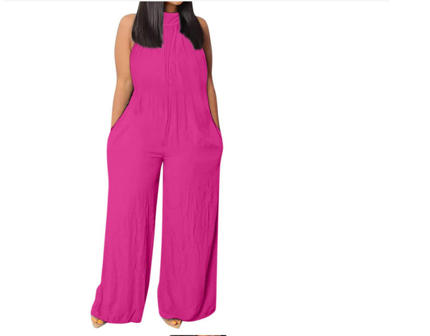 🌞 Combinaison Ample Sans Manches Femme – Jambes Larges & Style Décontracté | XL-Charmes