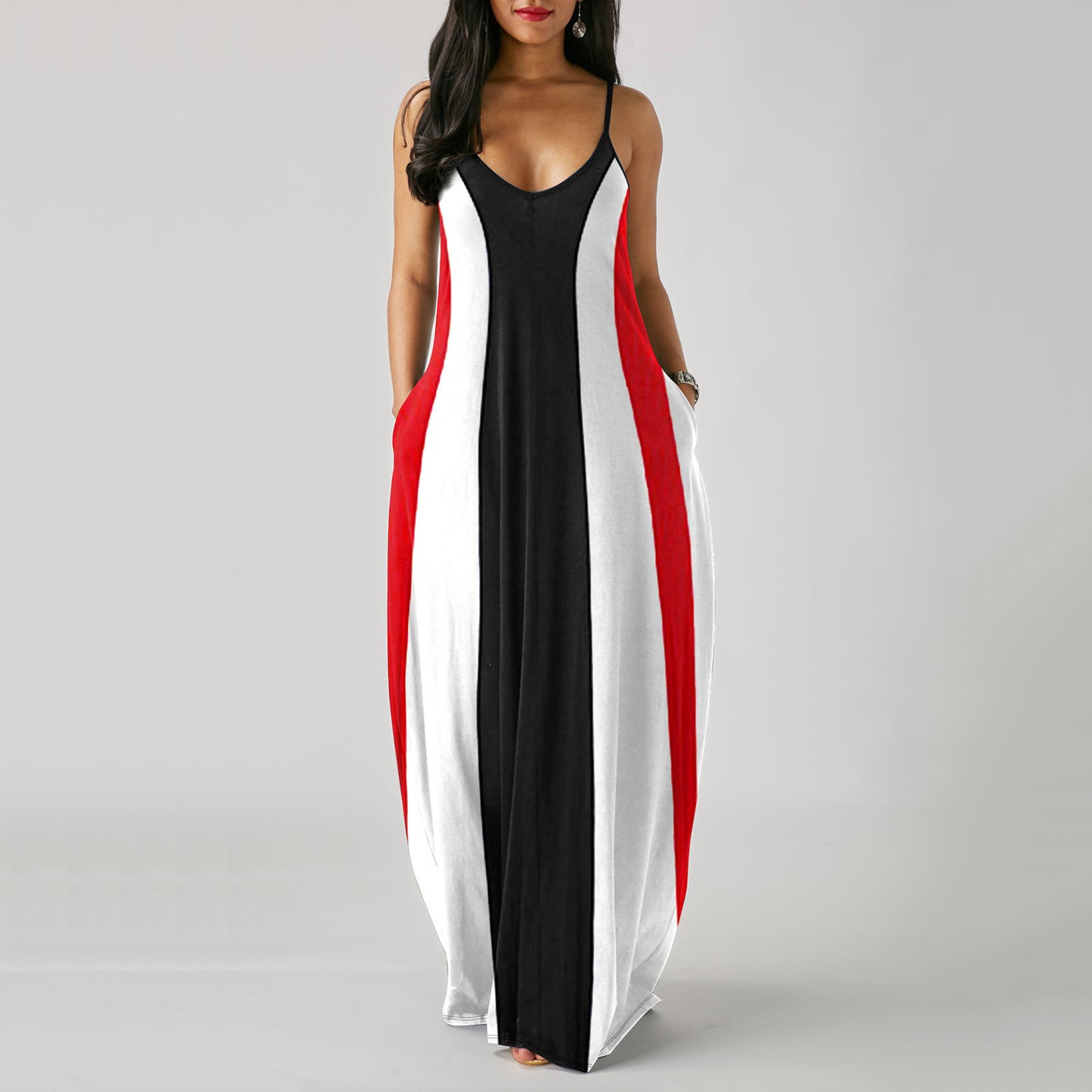👗 Robe Longue Imprimée Femme – Décontractée & Grande Taille Été 2024