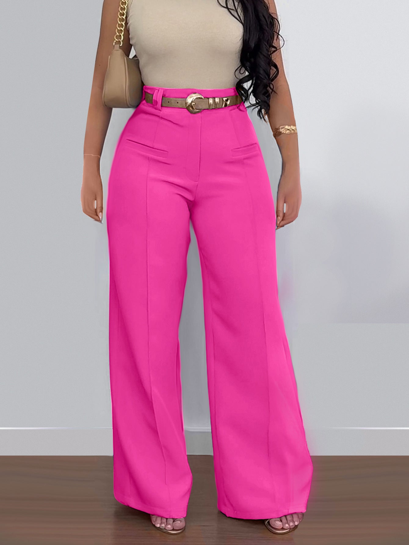 👖 Pantalon Décontracté Femme – Taille Élastique Sans Ceinture | XL-Charmes