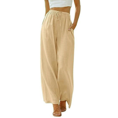 👖 Pantalon Léger Décontracté Femme – Taille Élastique & Cordon | XL-Charmes