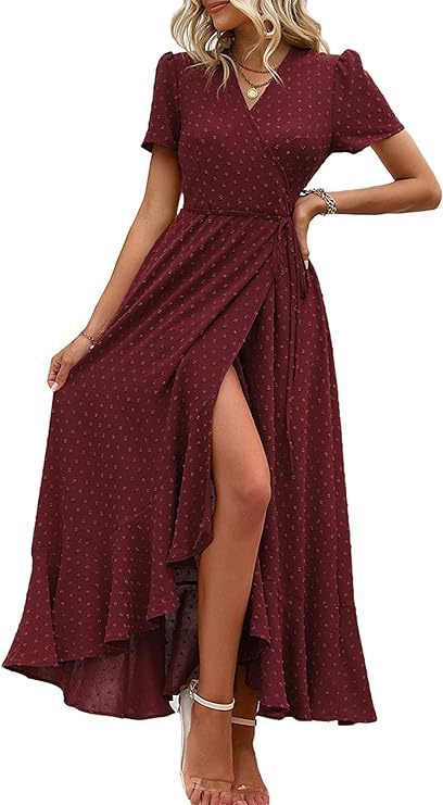 👗 Robe de Plage Plissée à Fente – Été Décontracté Femme | XL-Charmes