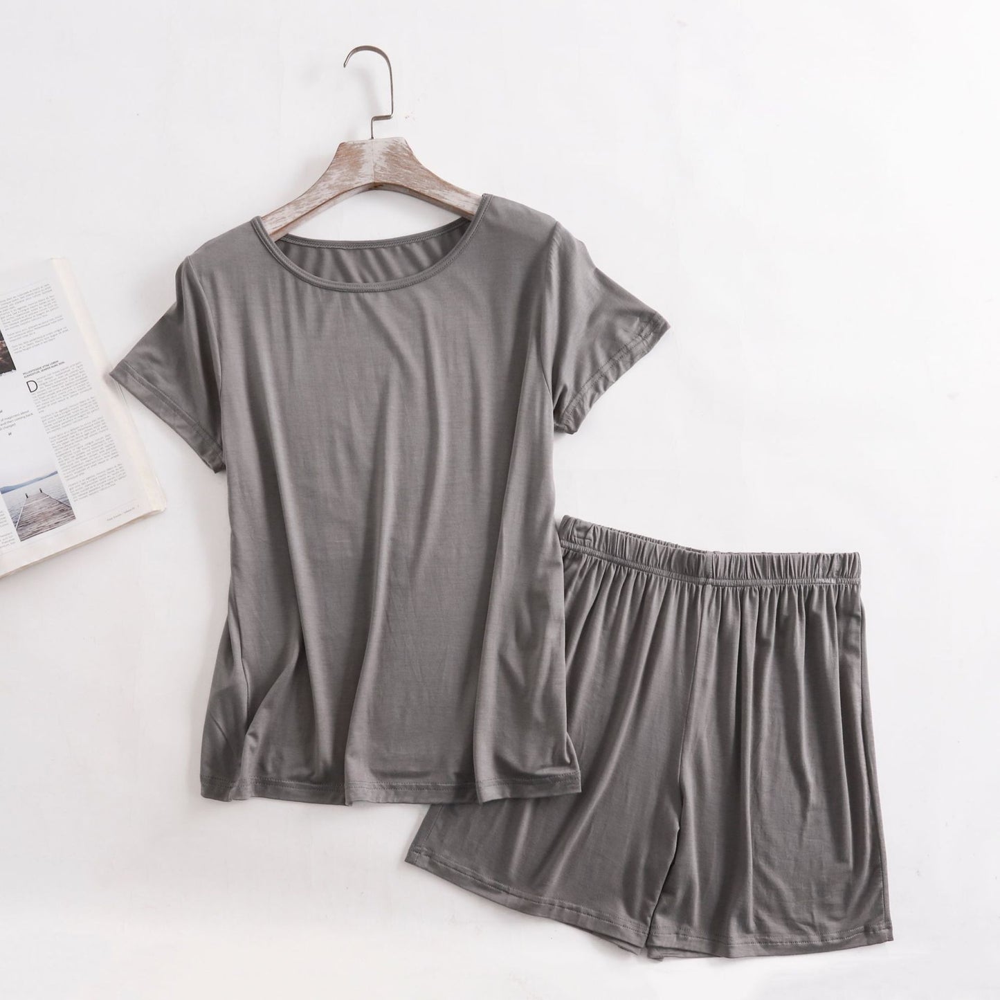 🛋️ Ensemble Décontracté Été Femme – Vêtements d’Intérieur Fins Grande Taille