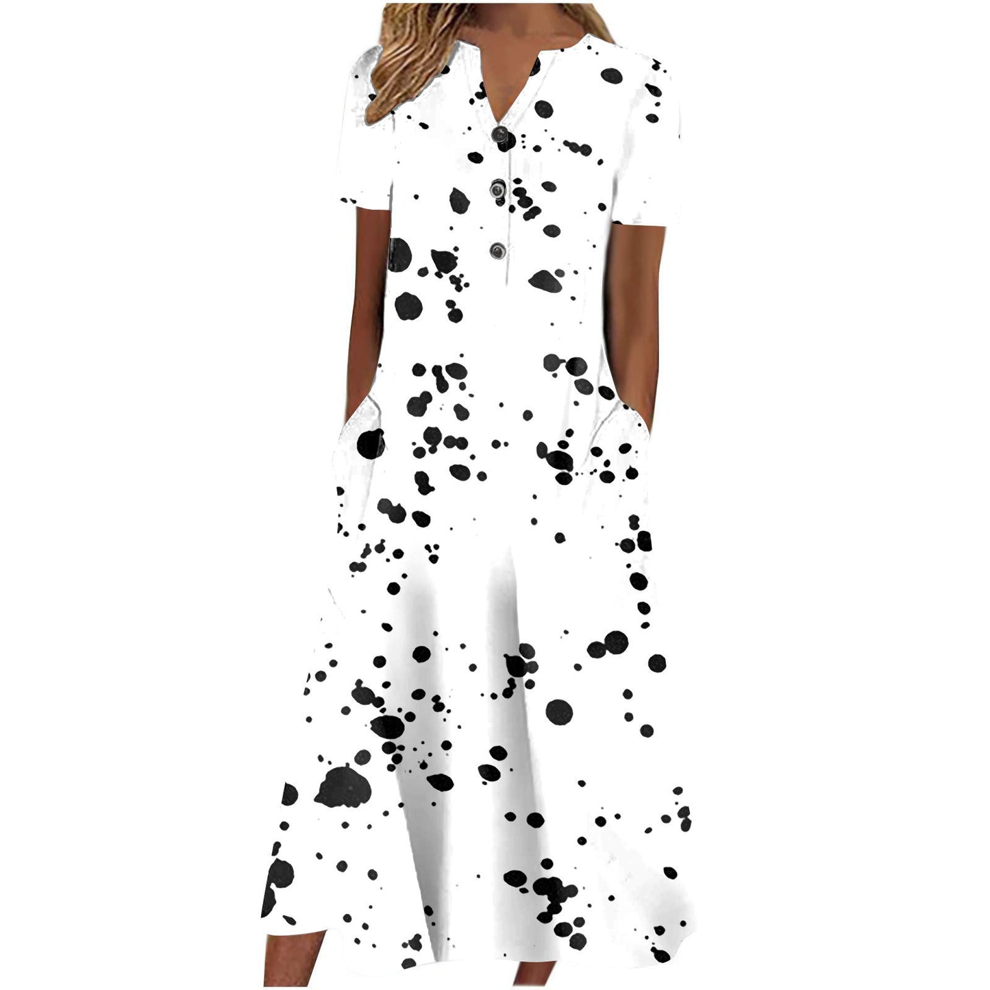 👗 Robe Été Midi Décontractée avec Poches – Manches Courtes ou Longues | XL-Charmes