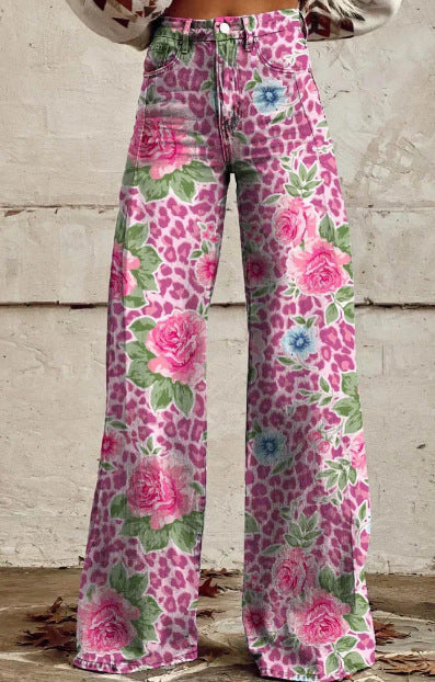 👖 Pantalon Femme à Pattes d'Éléphant – Imprimé 3D Tendance | XL-Charmes