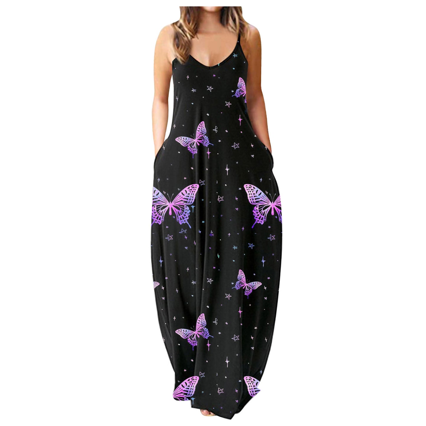 👗 Robe Longue Imprimée Femme – Décontractée & Grande Taille Été 2024