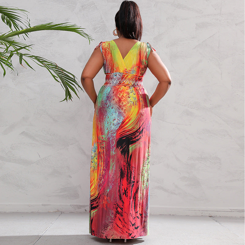 👗Robe Longue Été Grande Taille – Chic Européen & Américain | XL-Charmes