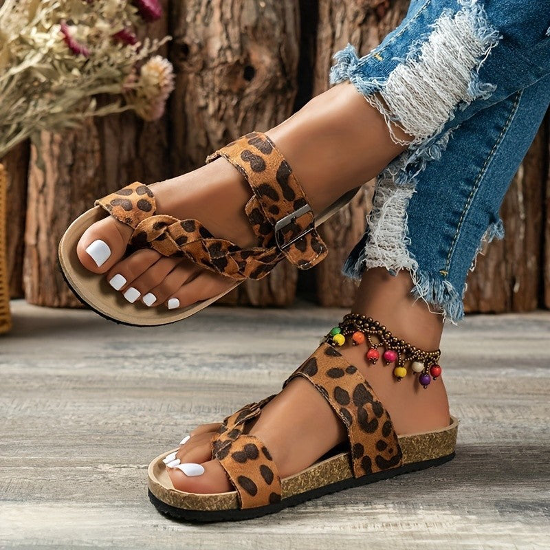 🥿 Chaussons plateforme léopard grande taille – Denim & confort été | XL-Charmes