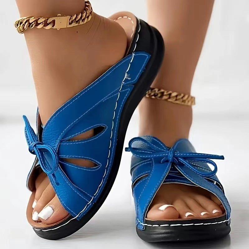 👡 Sandales Compensées à Nœud – Grande Taille & Confort Décontracté | XL-Charmes