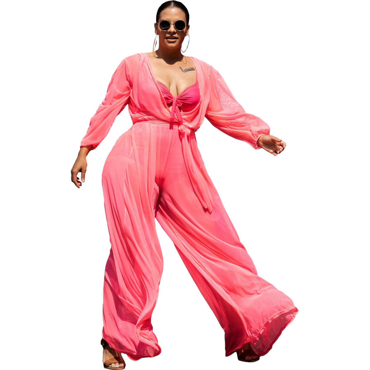 🌞 Combinaison Chic Grande Taille Femme – Tissu Léger | XL-Charmes