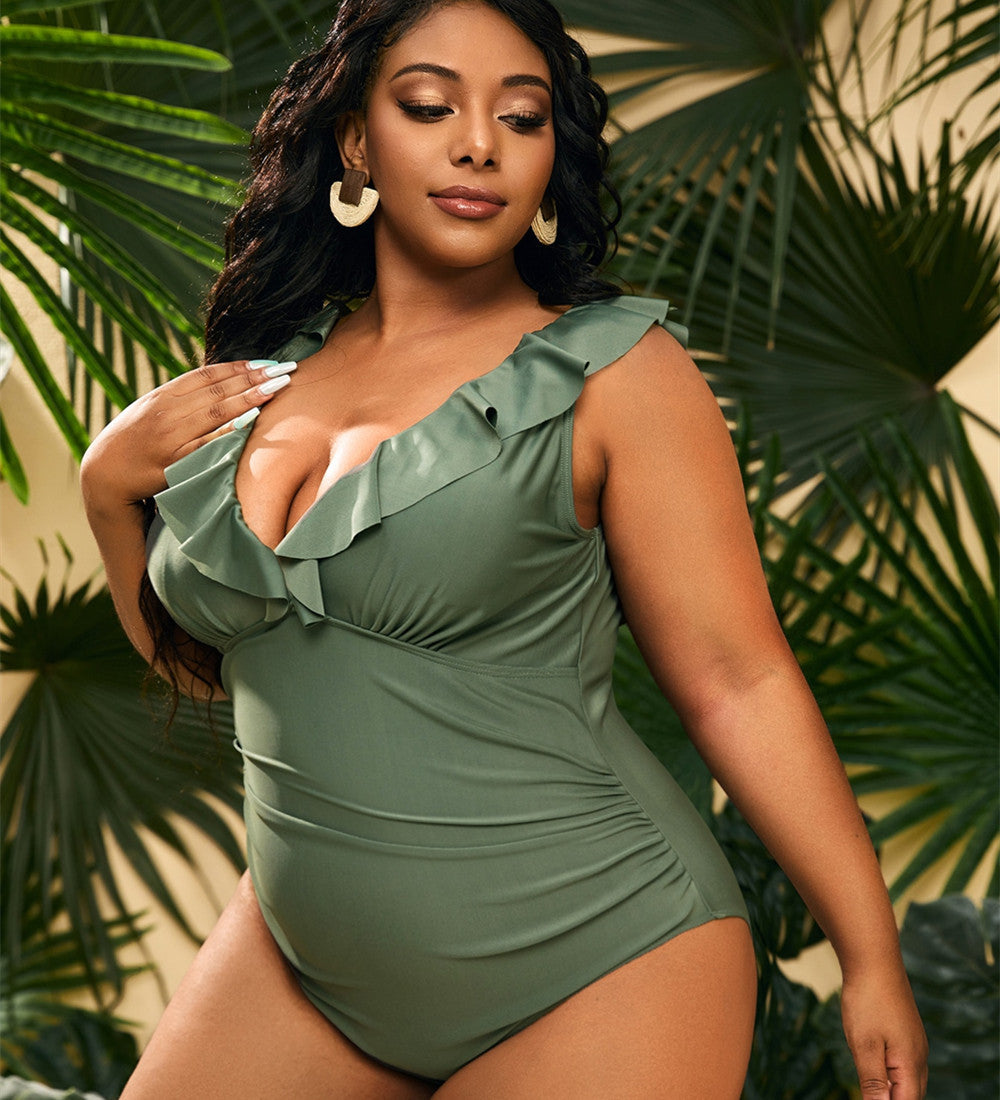 🩱 Maillot de Bain Conservateur – Grande Taille Femme | XL-Charmes