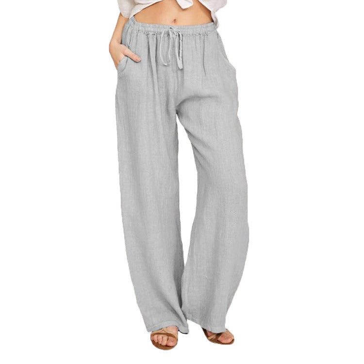👖 Pantalon Léger Décontracté Femme – Taille Élastique & Cordon | XL-Charmes