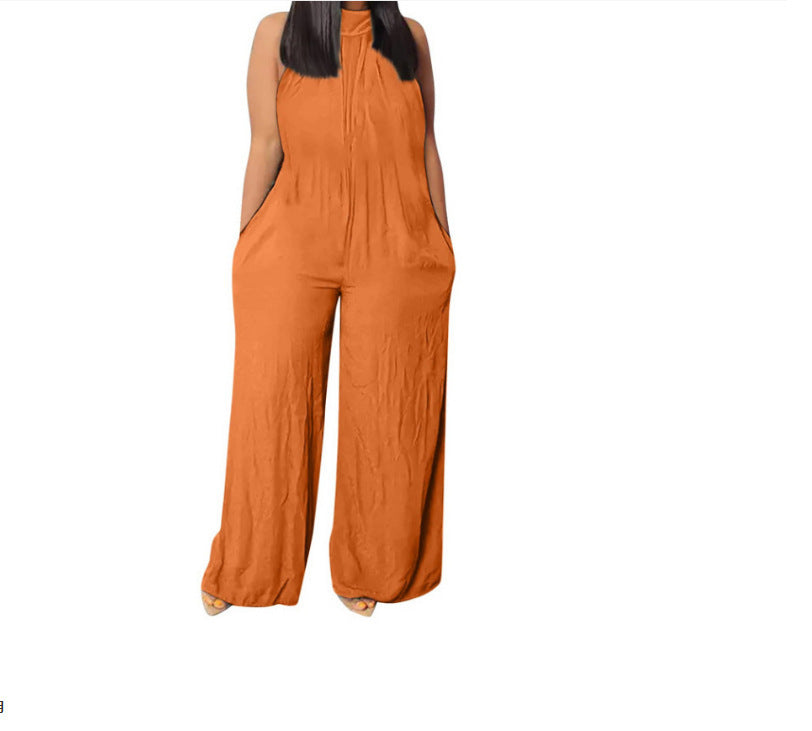 🌞 Combinaison Ample Sans Manches Femme – Jambes Larges & Style Décontracté | XL-Charmes