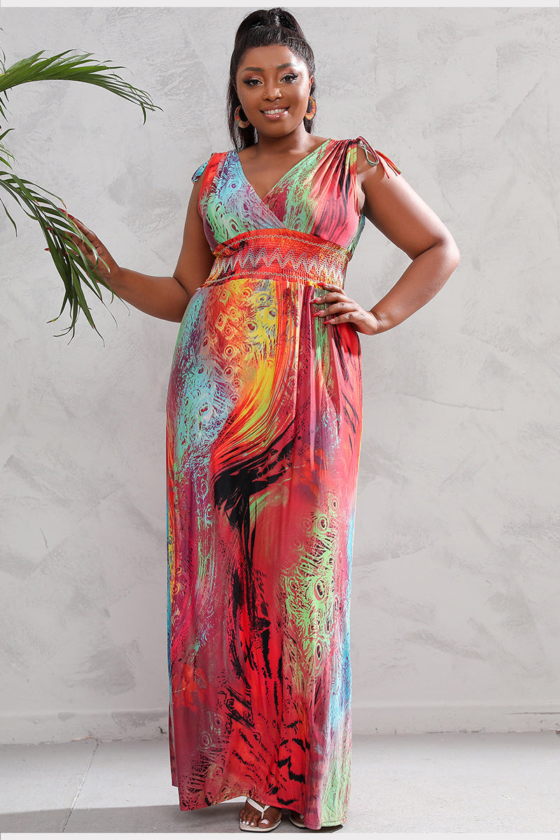 👗Robe Longue Été Grande Taille – Chic Européen & Américain | XL-Charmes