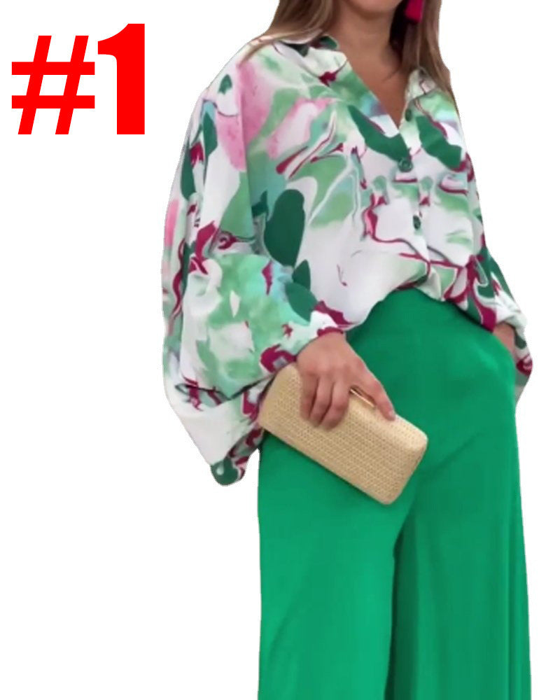 👚 Ensemble Décontracté Imprimé – Femme Grande Taille Ample | XL-Charmes