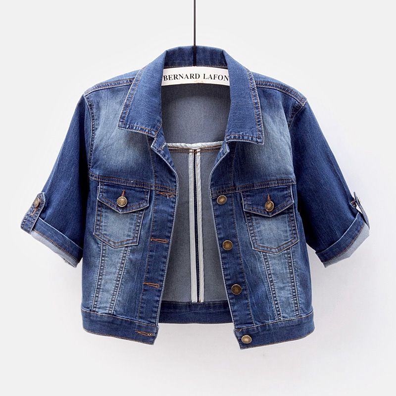 👖 Cardigan Femme – Manteau Court en Jean & Élastique | XL-Charmes