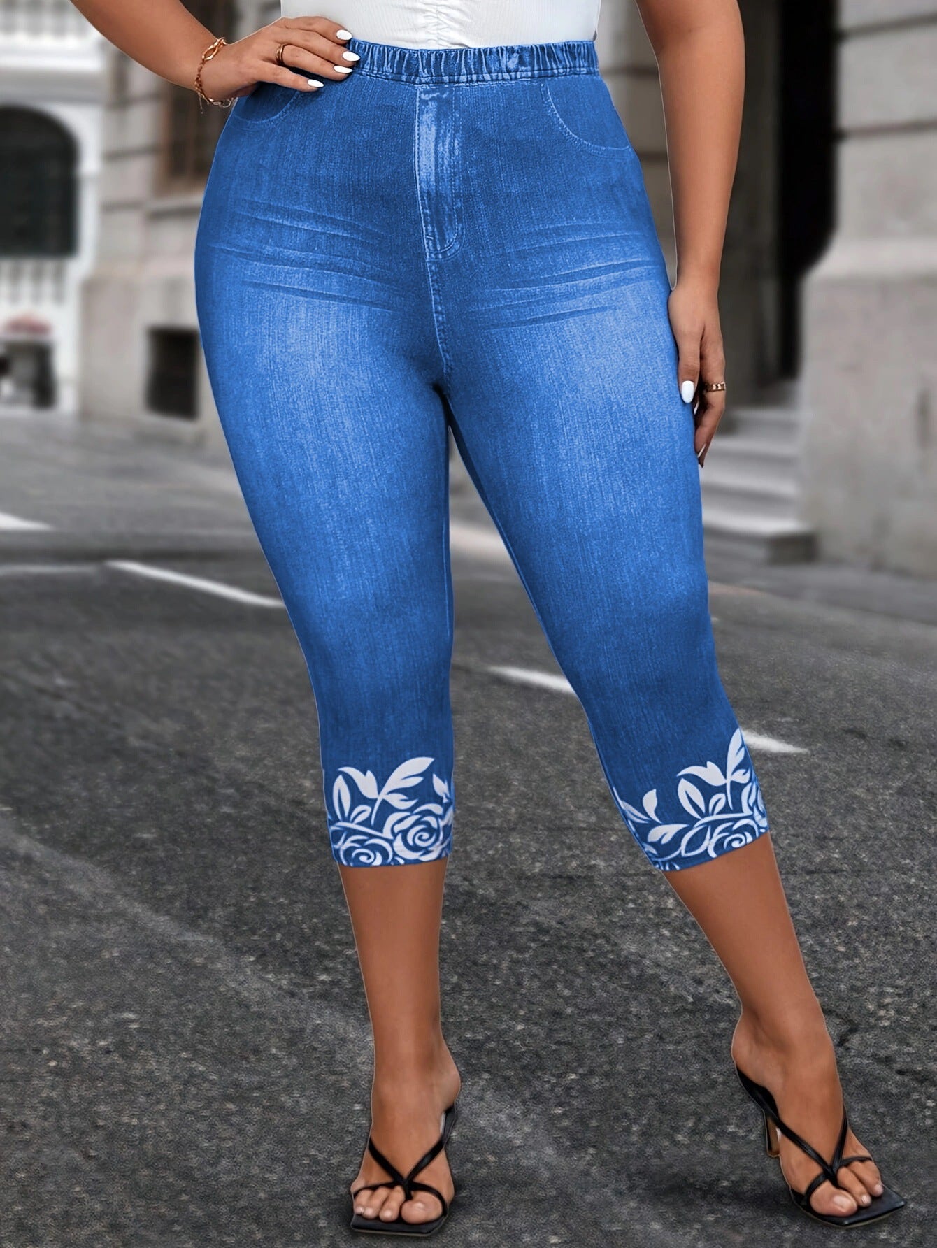 👖 Pantalon Imprimé Ajusté Grande Taille – Confort Léger & Style Été | XL-Charmes