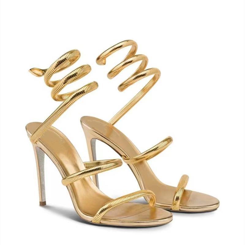 🥿 Sandales Serpent Femme – Design Tendance Grande Taille Été 2024