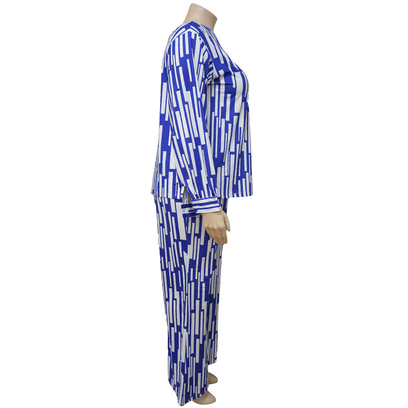 ☀️ Ensemble Décontracté à Rayures – Grande Taille Femme | XL-Charmes