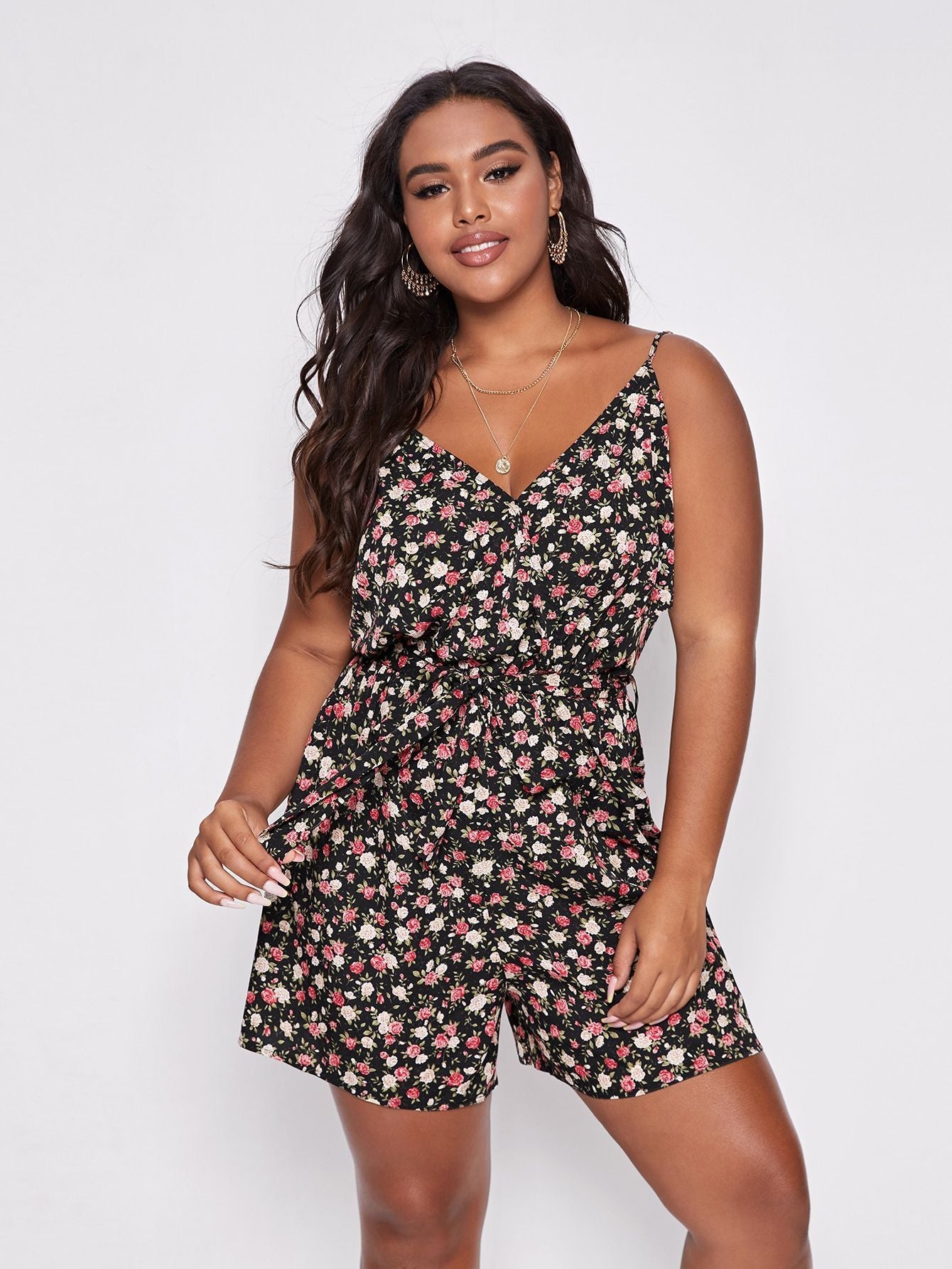 ☀️ Combinaison Short Ample à Bretelles – Grande Taille Femme Décontractée | XL-Charmes