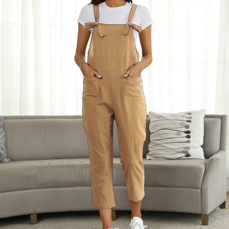 🩳 Combinaison Décontractée à Bretelles – Grande Taille Femme