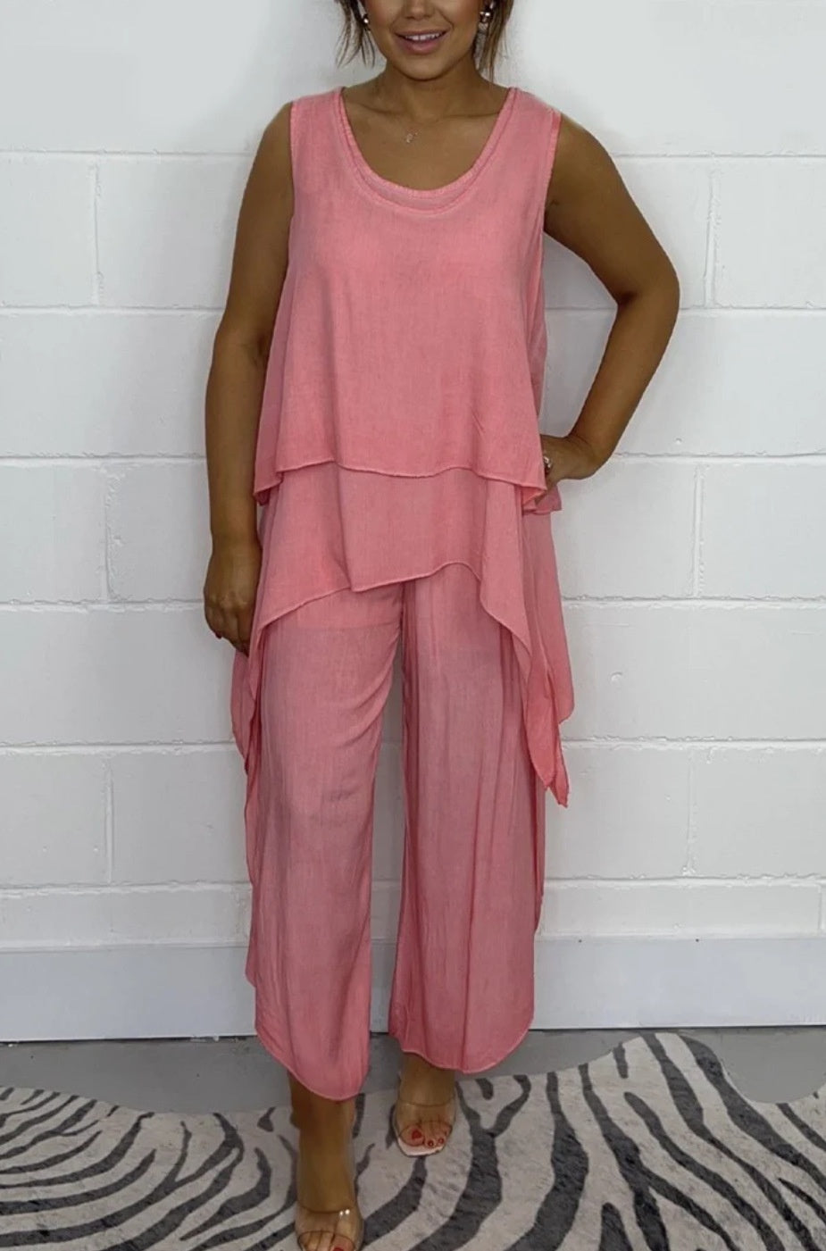 👖 Ensemble Décontracté Femme – Costume Sans Manches Grande Taille Chic