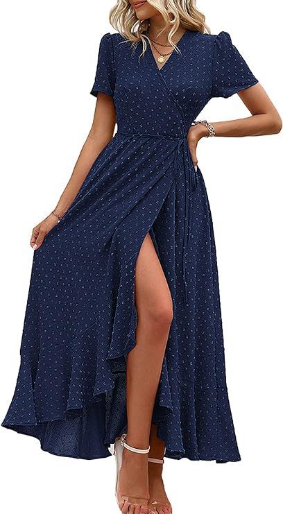 👗 Robe de Plage Plissée à Fente – Été Décontracté Femme | XL-Charmes