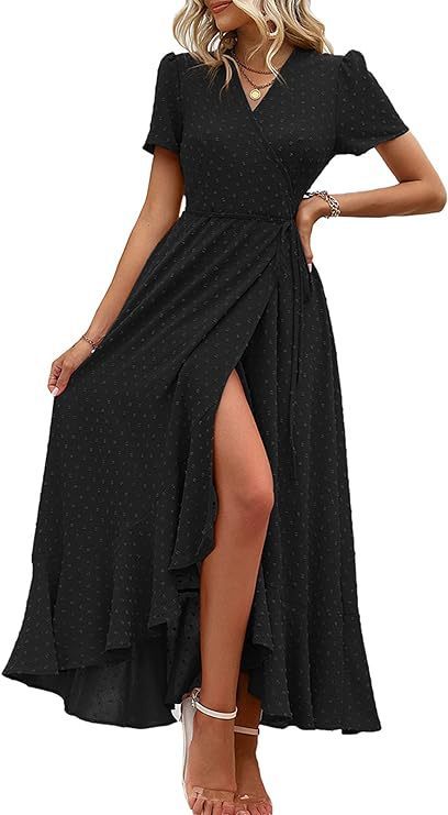 👗 Robe de Plage Plissée à Fente – Été Décontracté Femme | XL-Charmes