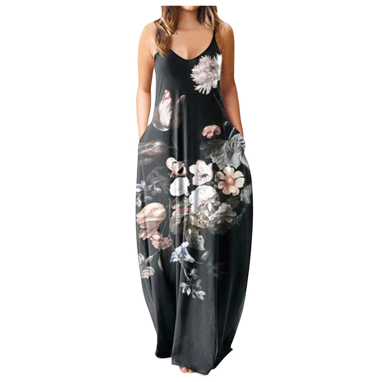 👗 Robe Longue Imprimée Femme – Décontractée & Grande Taille Été 2024
