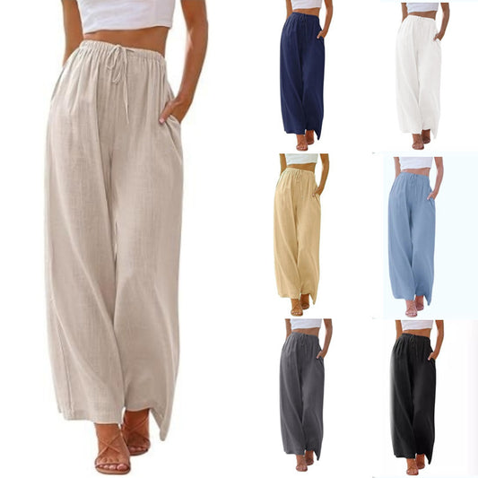 👖 Pantalon Léger Décontracté Femme – Taille Élastique & Cordon | XL-Charmes