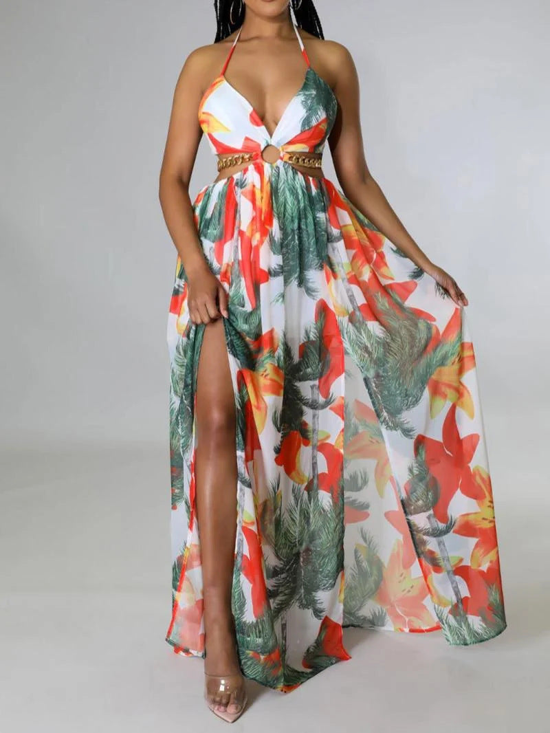 👗 Robe Imprimée Femme – Style Écharpe Élégant Été