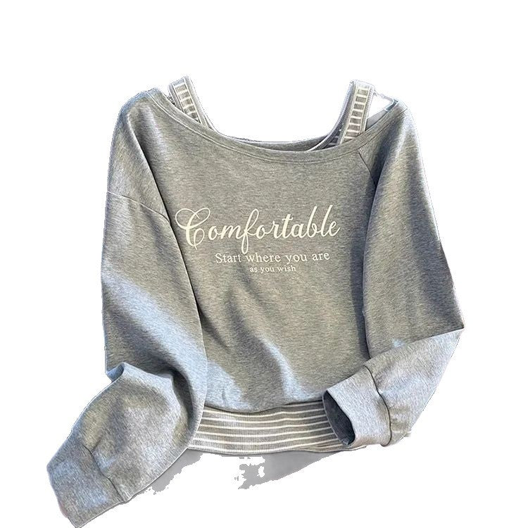 🧥 Pull Rayé Effet Deux-Pièces – Épaules Ouvertes | XL-Charmes