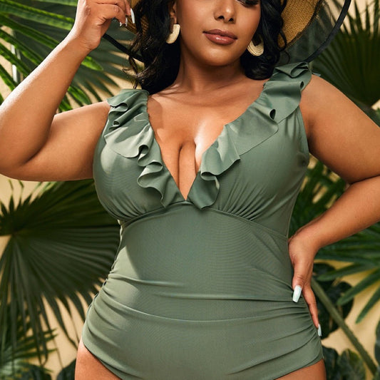🩱 Maillot de Bain Conservateur – Grande Taille Femme | XL-Charmes