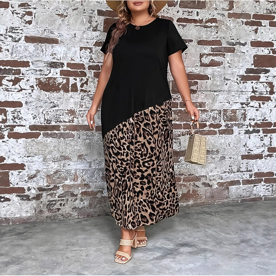 🐆 Robe Longue Femme Décontractée Imprimé Léopard | XL-Charmes