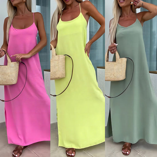 👗 Robe Vacances Grande Taille Femme – Bretelles Amples & Fluide