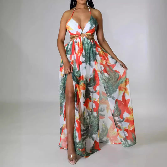 👗 Robe Imprimée Femme – Style Écharpe Élégant Été