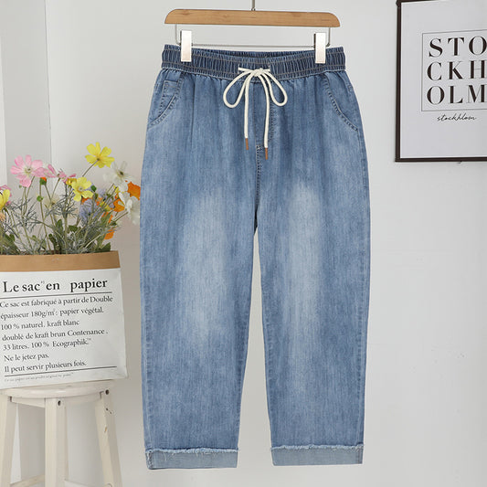 👖 Jean Ample Femme Grande Taille – Taille Élastique & Jambes Larges | XL-Charmes