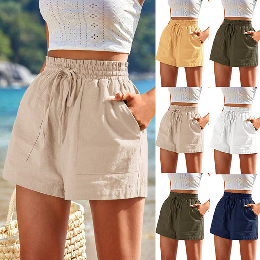 🩳 Short Lin Ample Femme – Taille Haute & Décontracté | XL-Charmes
