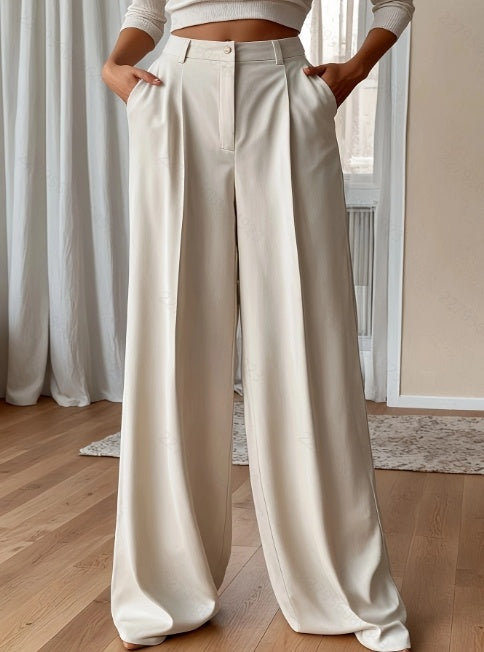 👖 Pantalon Droit Taille Haute Grande Taille Femme – Élégant & Décontracté | XL-Charmes