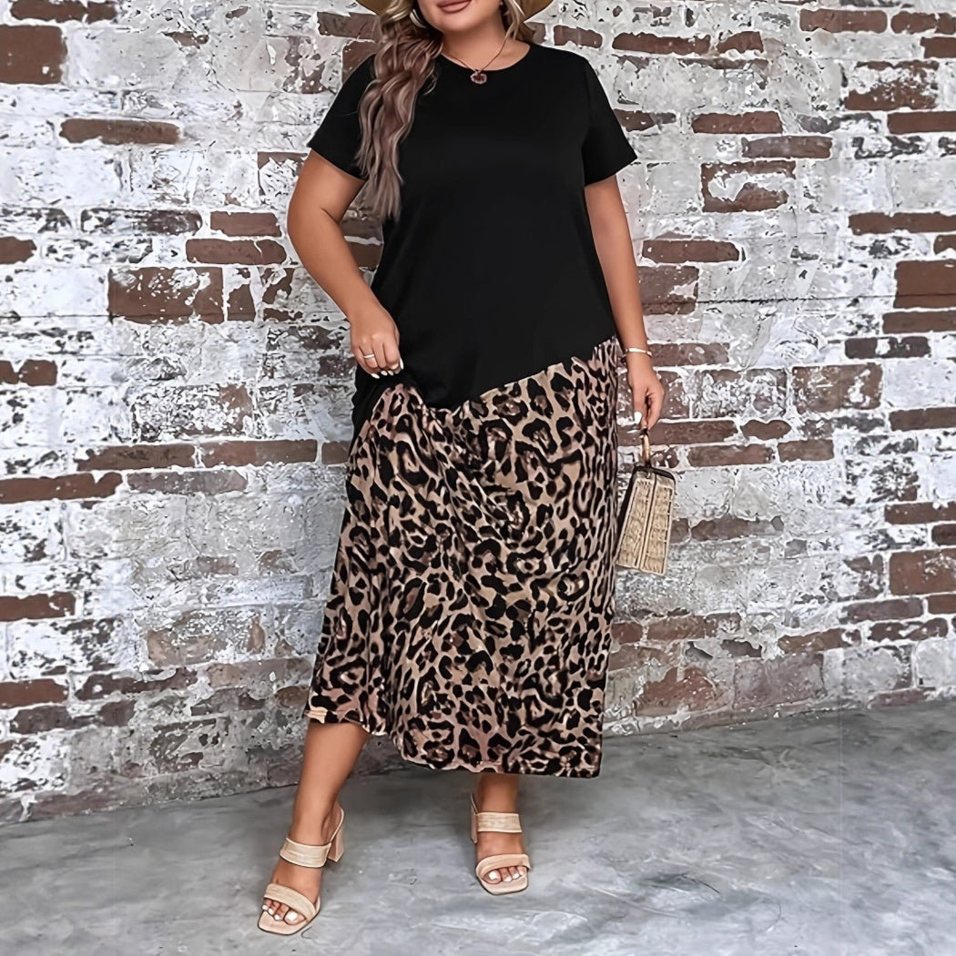 🐆 Robe Longue Femme Décontractée Imprimé Léopard | XL-Charmes