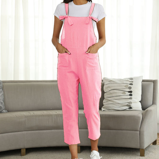 🩳 Combinaison Décontractée à Bretelles – Grande Taille Femme