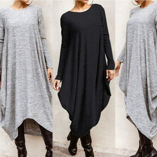 👗 Robe Ample Irrégulière Grande Taille – Confort Élégant | XL-Charmes
