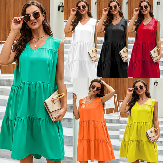 👗 Robe Bohème Été Femme – Sans Manches & Col V | XL-Charmes
