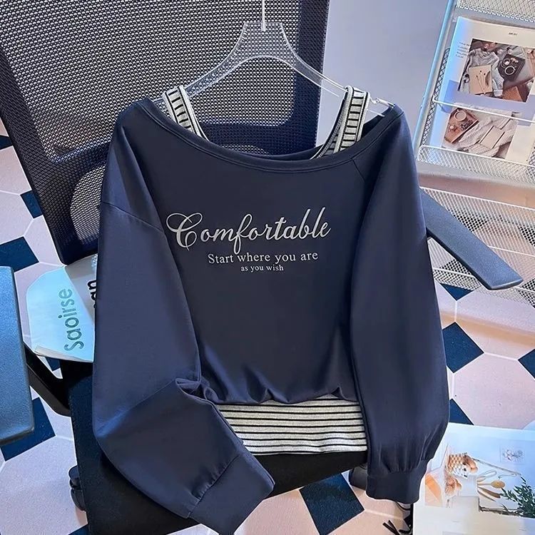 🧥 Pull Rayé Effet Deux-Pièces – Épaules Ouvertes | XL-Charmes